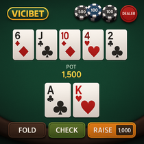 ViciBet - Poker Table Game - Texas Hold'em and Caribbean Stud